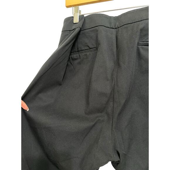 J.Crew Hayden kickout crop pant in bi-stretch cotton black size 20 #aj420 - Picture 6 of 9
